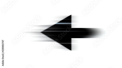Obraz na płótnie Black arrow pointing to the side. Arrow shape element isolated on white background, vector illustration w salonie