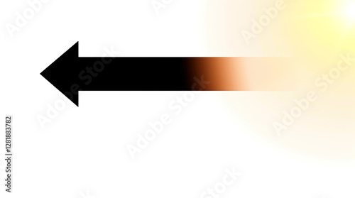 Obraz na płótnie Black arrow pointing to the side. Arrow shape element isolated on white background, vector illustration w salonie