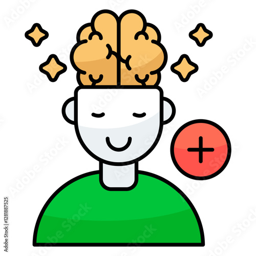 Modern design icon of open mind