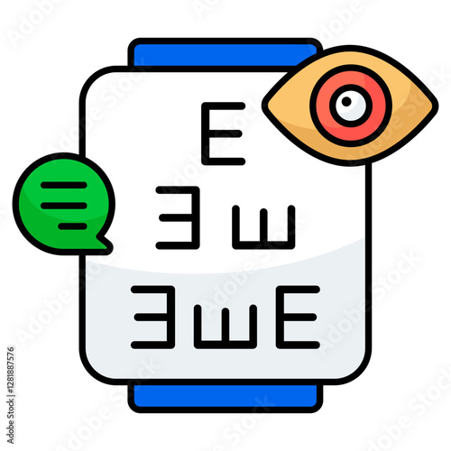 Modern design icon of eye test