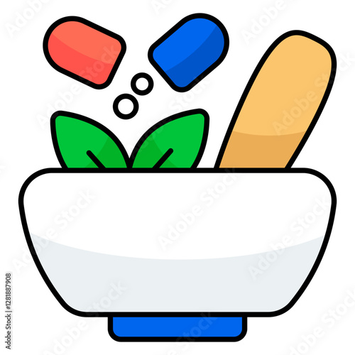 Modern design icon of pestle mortar
