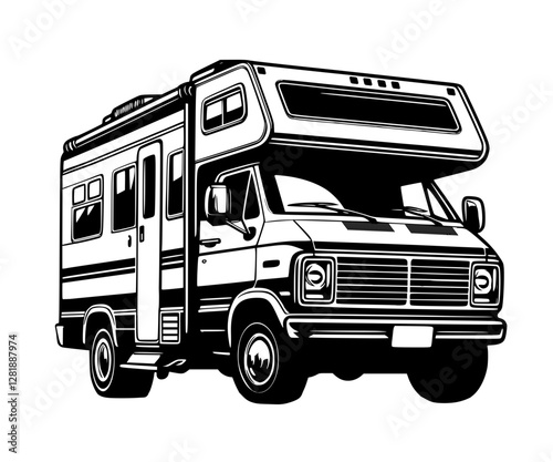 Retro camper van , motorhome RV