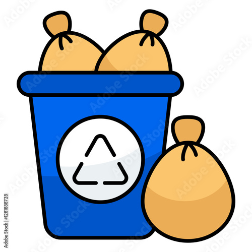 Vector design of garbage recycling
