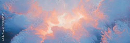 Abstract feathered light texture with soft pastel hues for creative design
