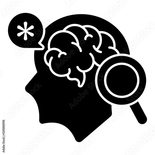 A beautiful design icon of search mind