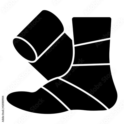 Trendy vector design of ankle plaster