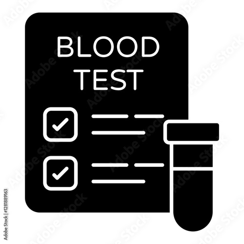 Trendy vector design of blood test heart report