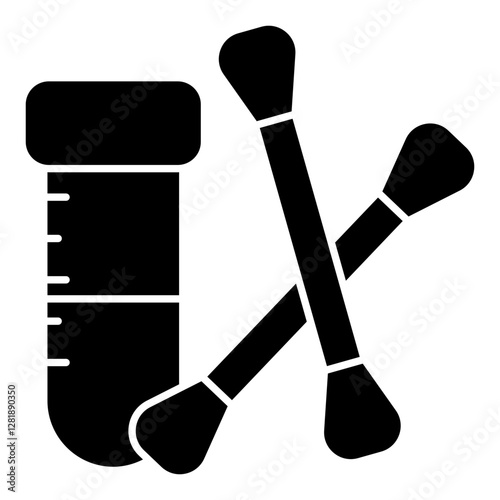 Editable flat design vector of swab test