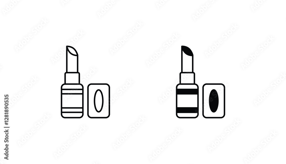 Lipstick icon design with white background stock illustration Lipstick icon design with white background stock illustration