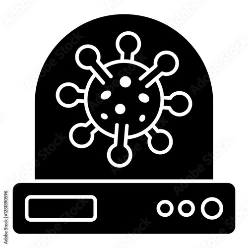 Flat design icon of COVID-19