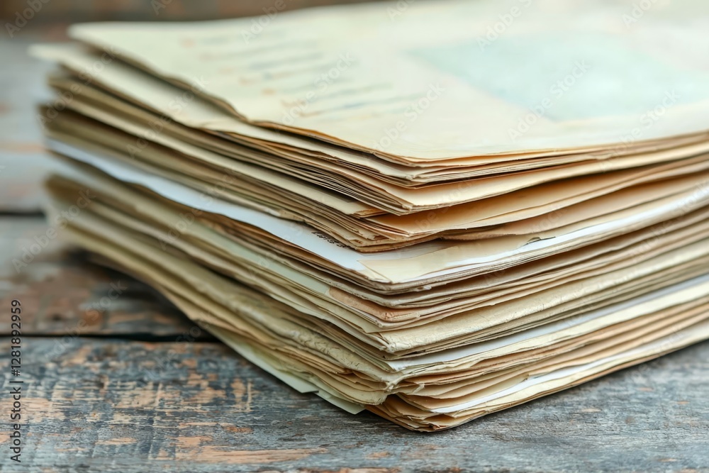 Stack of business reports with charts, copy space. Stack of business reports with charts, copy space.