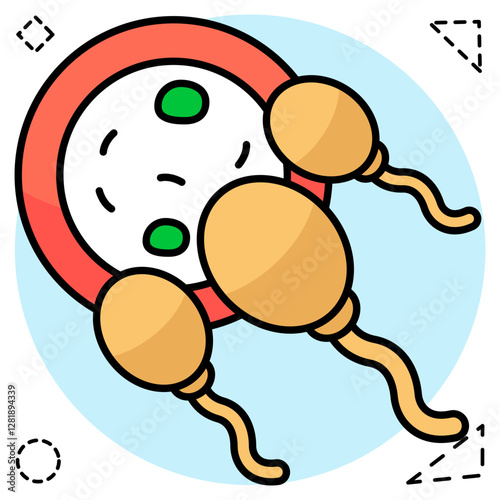 Flat design icon of insemination
