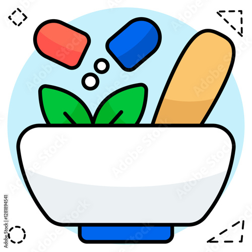 Modern design icon of pestle mortar