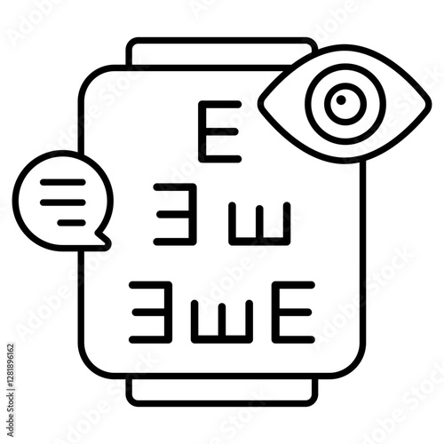 Modern design icon of eye test
