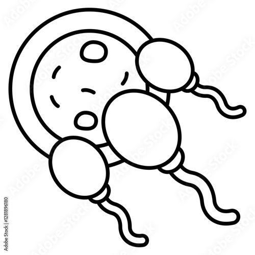 Flat design icon of insemination