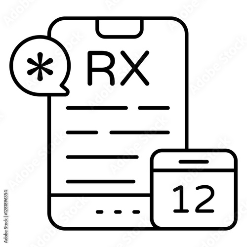 Trendy design icon of mobile prescription