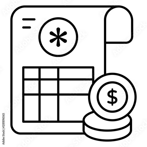 Trendy design icon of medical bill