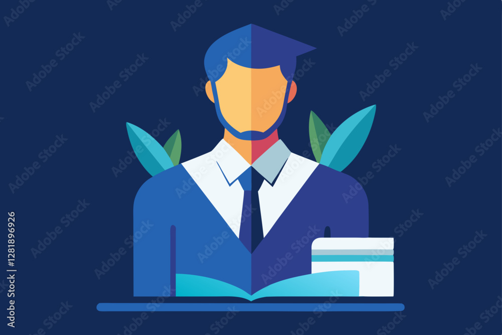 businessman with book businessman with book