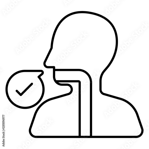 Premium download icon of esophagus
