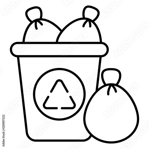 Vector design of garbage recycling