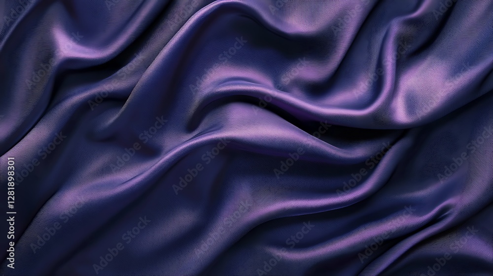 Fototapeta premium Elegant Draped Purple Silk Fabric Texture