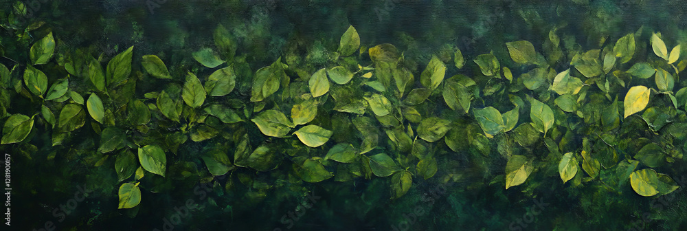 Lush dark green spring foliage texture for natural design backgrounds Lush dark green spring foliage texture for natural design backgrounds