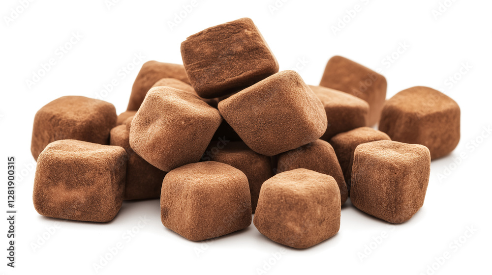 chocolate marshmallows isolated on a white background chocolate marshmallows isolated on a white background