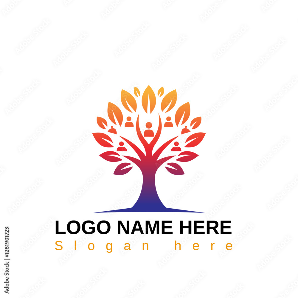 Obraz premium Community Tree Logo