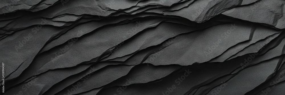 Obraz premium Matte black wall with subtle texture for interior design and background concepts