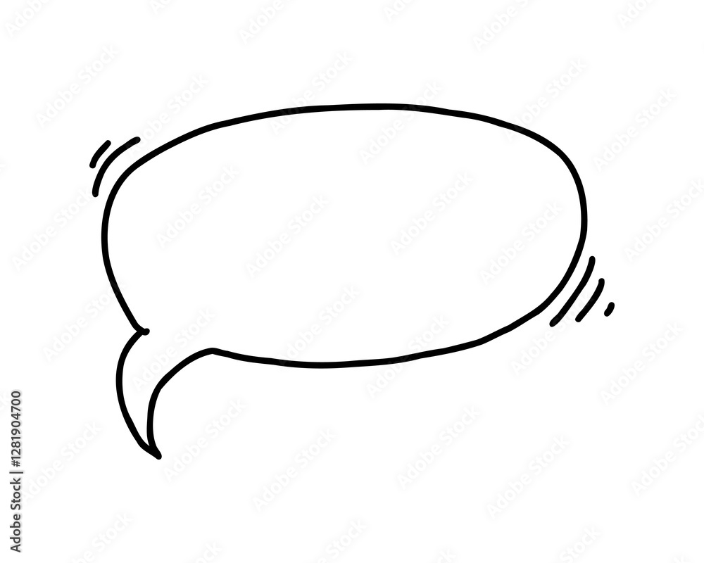 Line speech bubble. Comic message pop and think balloon with text, chat dialog frame and doodle sketch cloud. Vector isolated illustration Line speech bubble. Comic message pop and think balloon with text, chat dialog frame and doodle sketch cloud. Vector isolated illustration