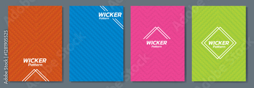 Cover wicker or weave pattern background, Modern weaving wallpaper texture style.