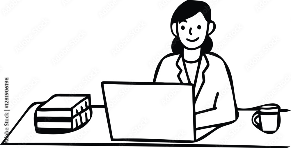 business woman working on laptop business woman working on laptop