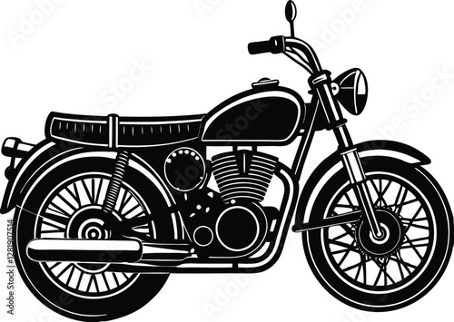 Vintage motor bike vector design
