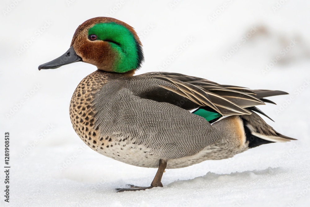 Obraz premium Icelandic teal isolated on white background