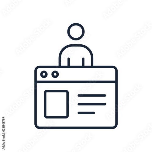 interaction icon collection .design style with background
