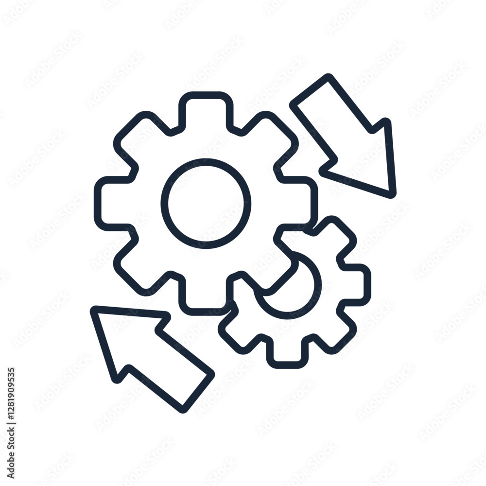optimization icon collection .design style with background optimization icon collection .design style with background
