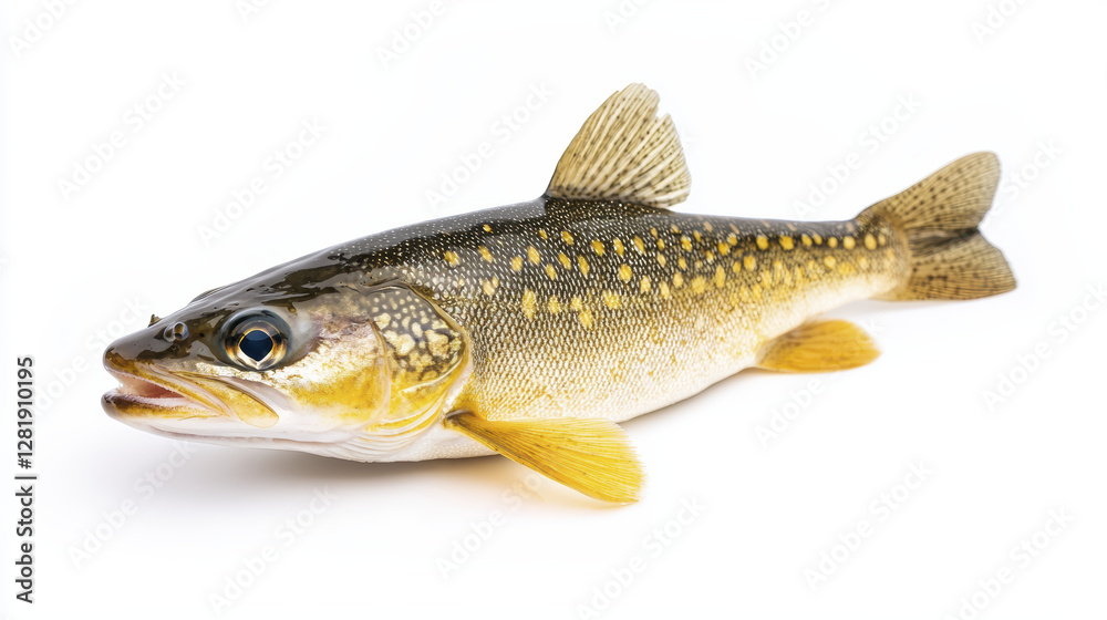 Freshwater fish with sleek body and distinctive spots, ideal for culinary dishes Freshwater fish with sleek body and distinctive spots, ideal for culinary dishes