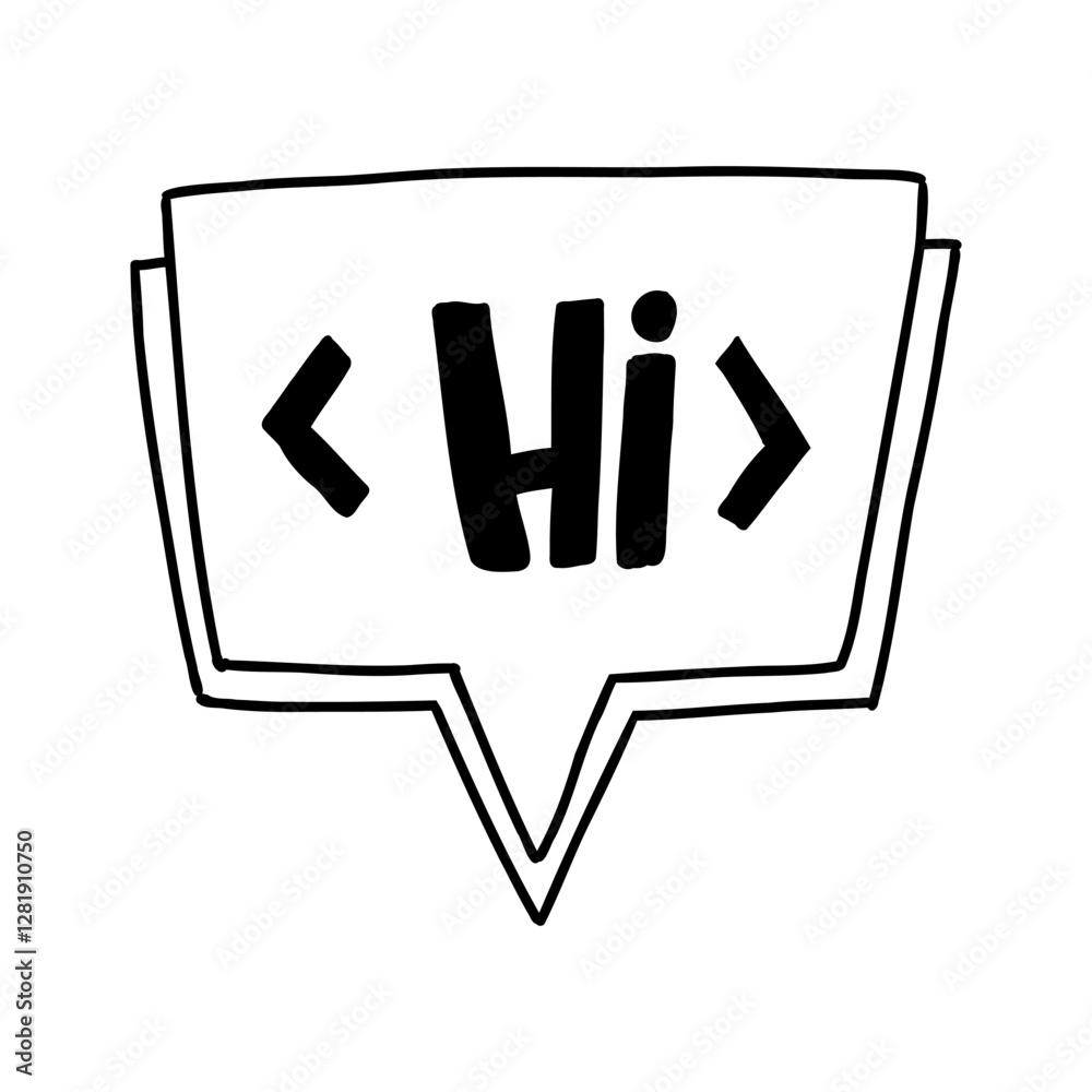 Doodle speech bubble. Comic dialog balloon with text message, outline line chat box frame for conversation. Vector hand drawn chat illustration Doodle speech bubble. Comic dialog balloon with text message, outline line chat box frame for conversation. Vector hand drawn chat illustration