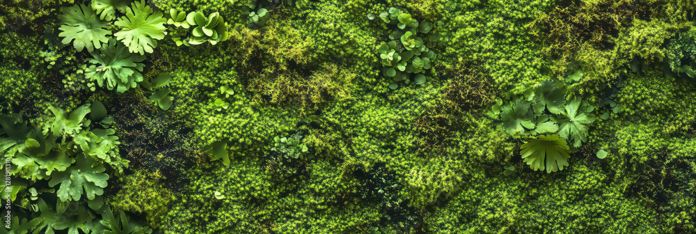 Lush tropical mossy forest texture for natural background design Lush tropical mossy forest texture for natural background design