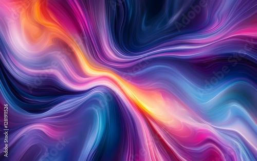 Wallpaper Mural Fluid abstract liquid background with a mesmerizing swirl of vibrant and dynamic colors Torontodigital.ca
