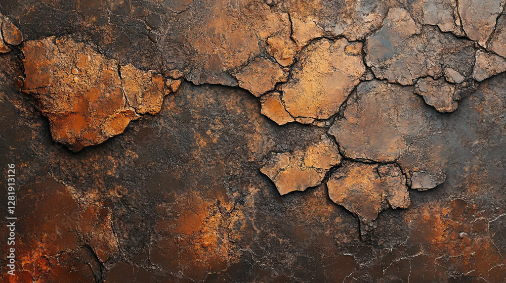 Fototapeta premium Textured mud wall with rocks and dark uneven surface perfect for rustic design