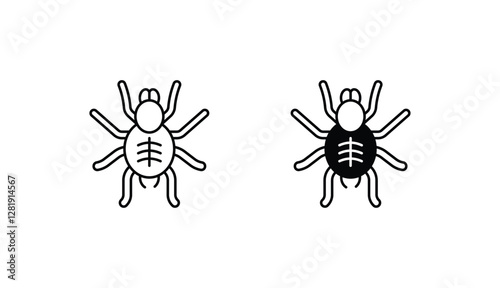 Tarantula icon design with white background stock illustration