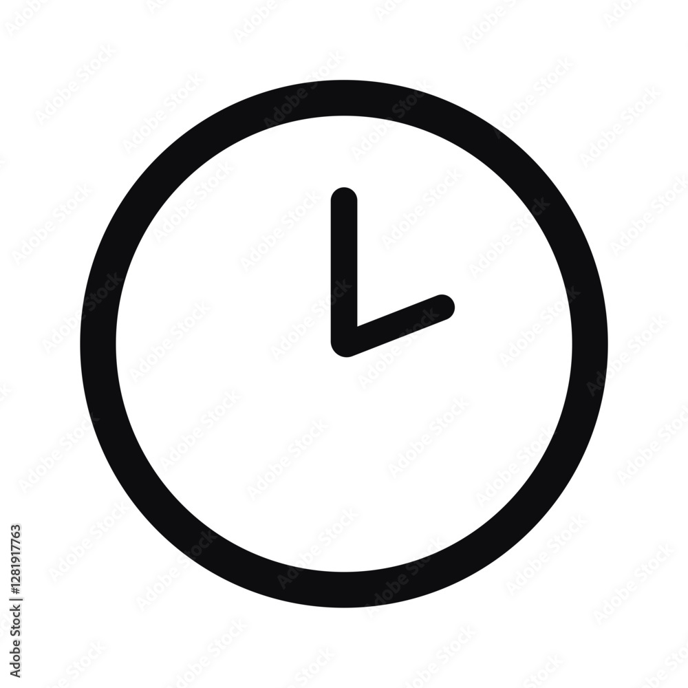 Analog Wall Clock – Editable Vector Illustration Analog Wall Clock – Editable Vector Illustration