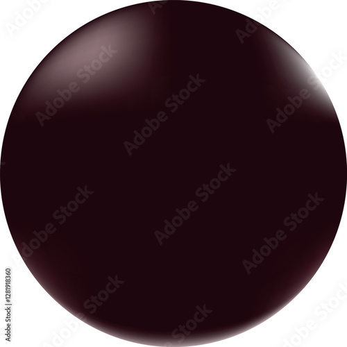 Glossy 3D brown layer with barely noticeable reflections, which gives it a smooth and reflective look