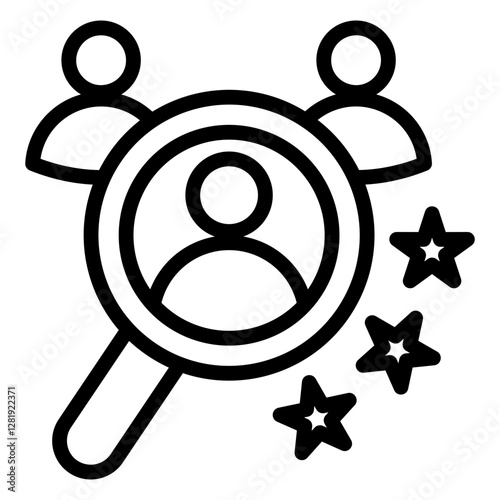 Talent Search Outline Icon