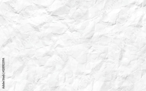 crumpled white paper texture background. Paper texture Crumpled White. Top view.