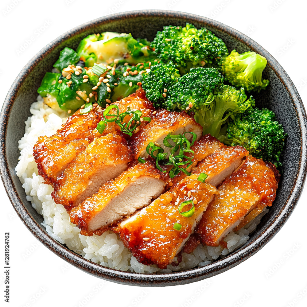 Chicken and Broccoli Bowl with Sesame Seeds. Chicken and Broccoli Bowl with Sesame Seeds.