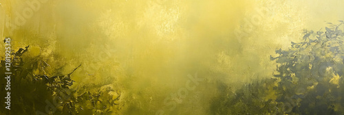 Opalescent green and soft yellow abstract wall texture