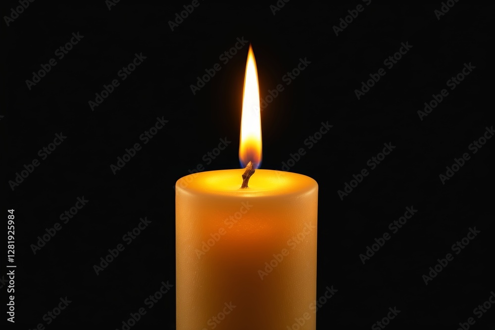 a close up of a lit candle with a black background a close up of a lit candle with a black background