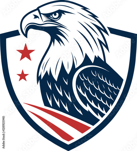 eagle head logo on the white background